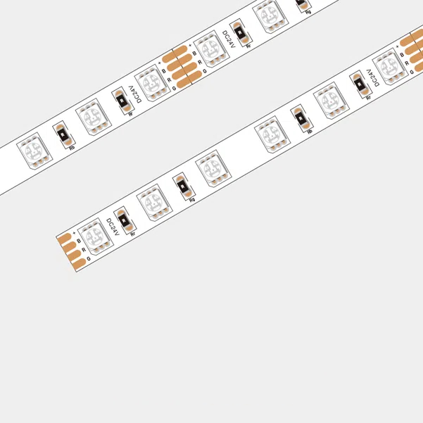 5050 RGB 60leds/m 8mm board LED strip